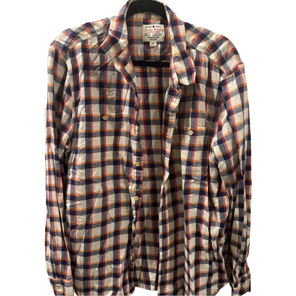 Lucky Brand Shirt Mens Size Large Multicolor Long Sleeve Button Down Outdoor